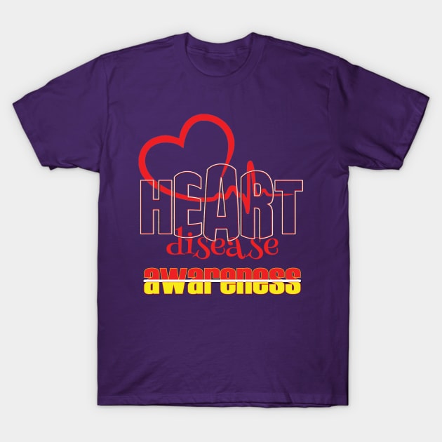 Heart disease awareness month T-Shirt by TeeText